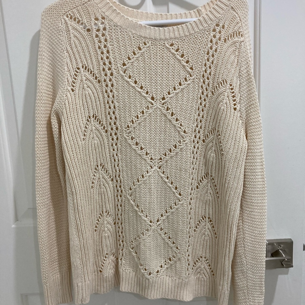Cream white off-white women’s cozy sweater